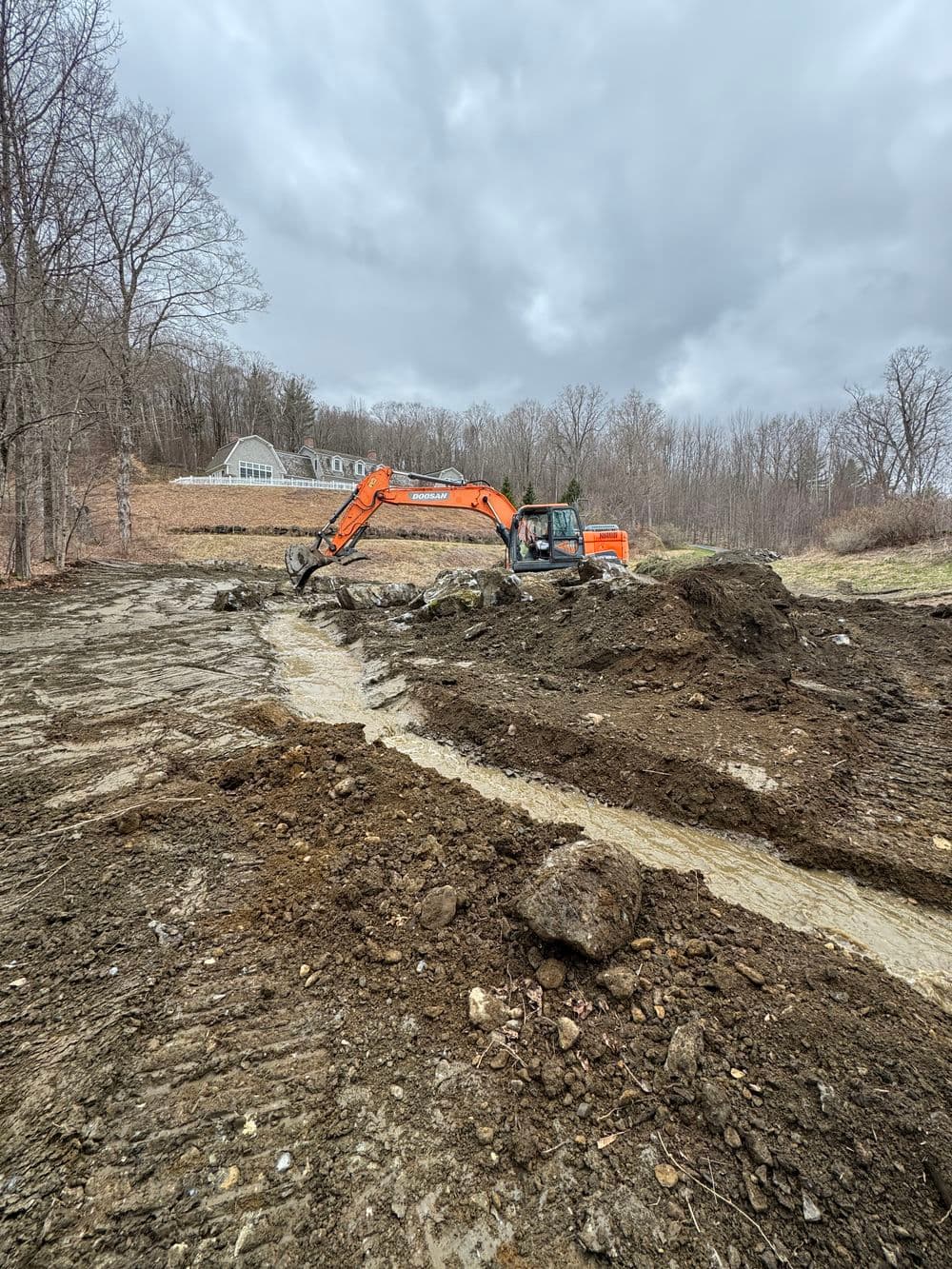 Gallery photos for Transforming a Dry Pond into a Beautiful Meandering Stream in Dorset: Image #3