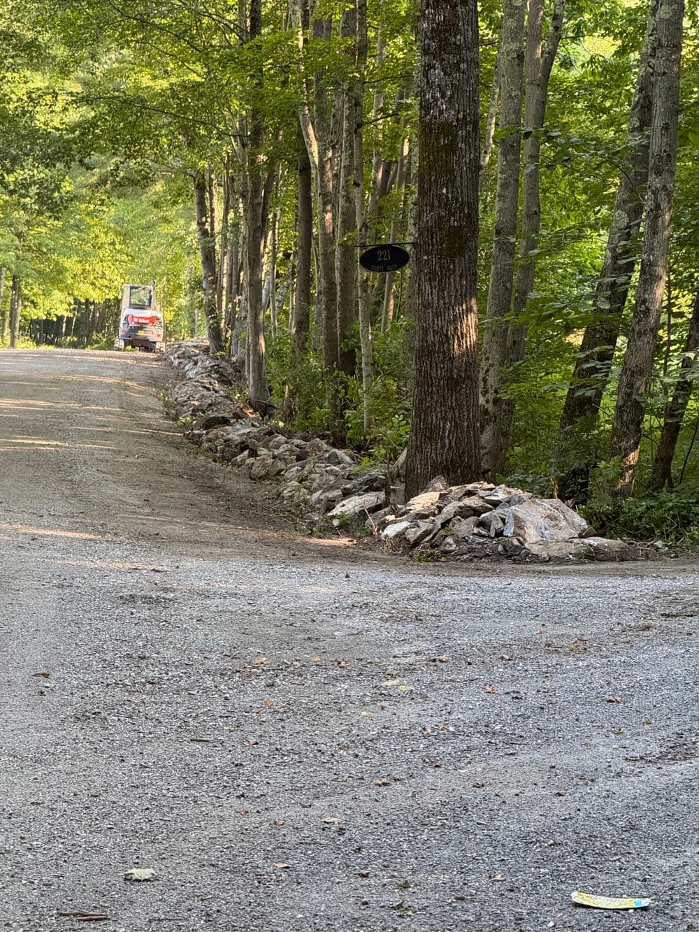 Gallery photos for Revitalized Rock Wall Along a Community Road in Dorset: Image #2