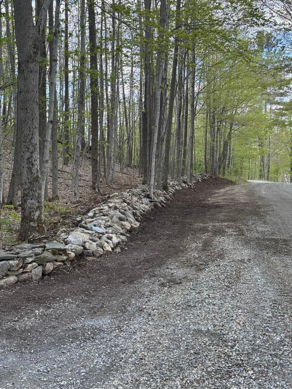 Old Farm Rock Wall Torn Down and Rebuilt in Dorset VT image