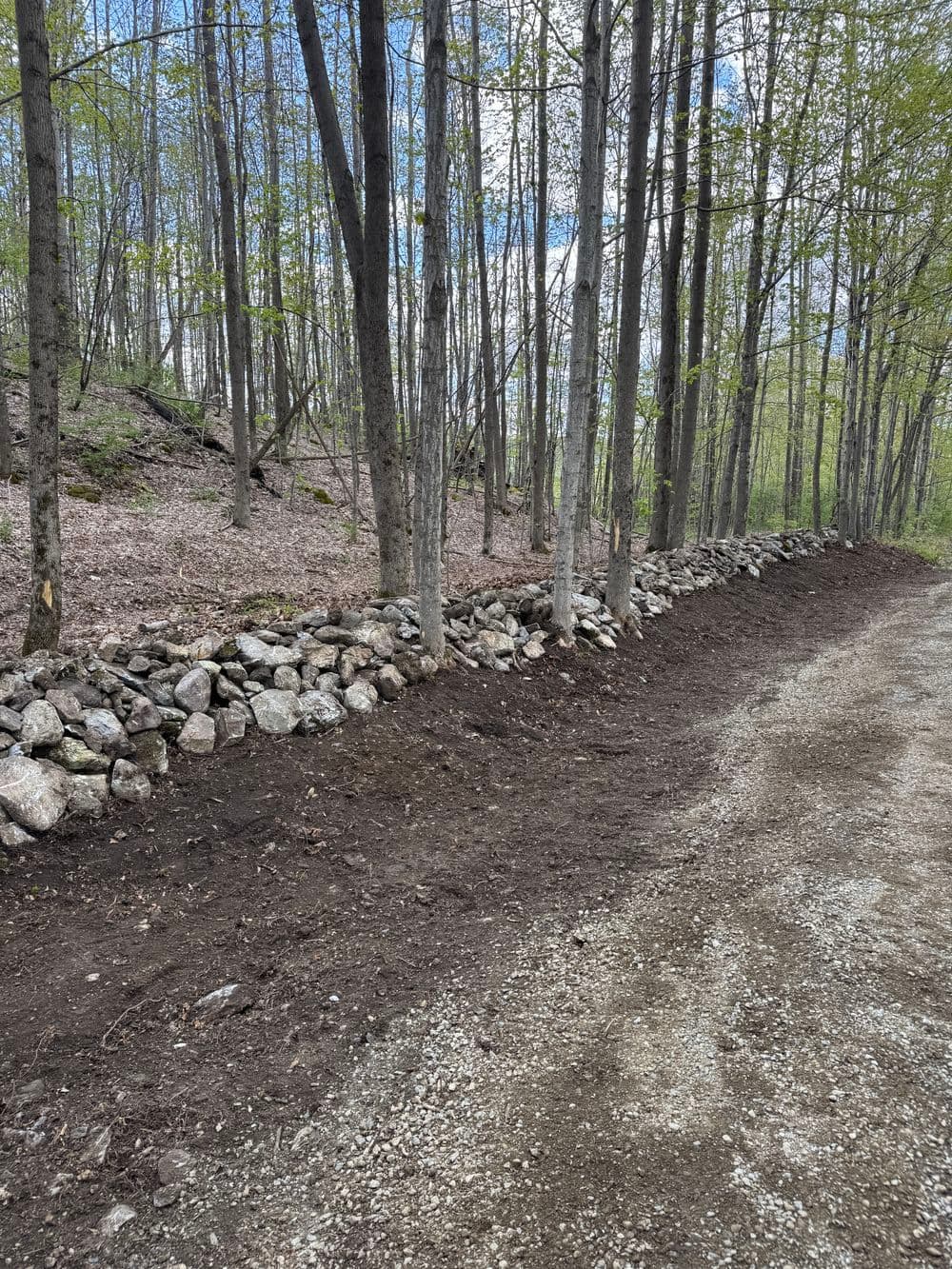 Gallery photos for Old Farm Rock Wall Torn Down and Rebuilt in Dorset VT: Image #2